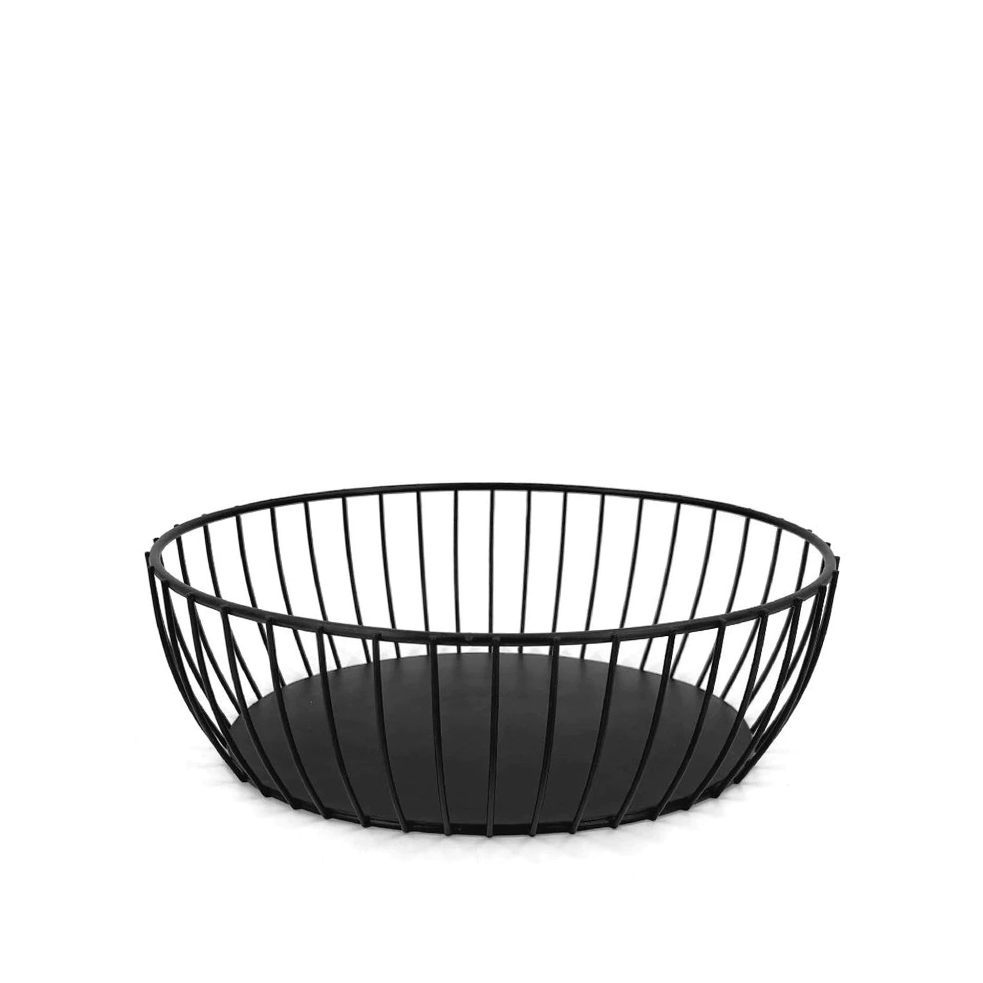 Cesto Pão Metal Oval Preto