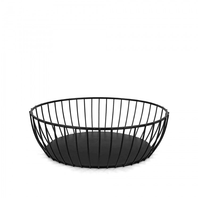 Cesto Po Metal Oval Preto