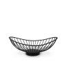 Cesto Po Metal Oval Preto 25X13.5X9cm