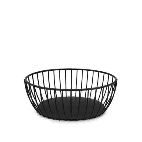 Cesto Pão Metal Oval Preto - Image product