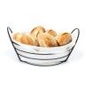 Cesto Pão Metal / Tecido Redondo 23X7cm Cesto Pão Metal / Tecido Redondo 23X7cm