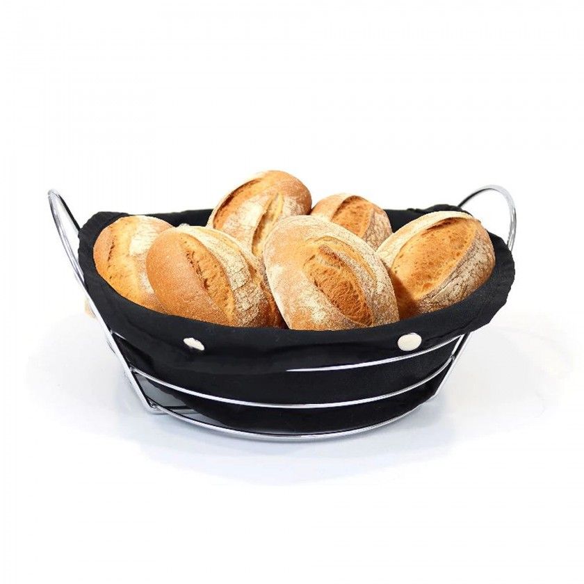 Cesto Po Metal / Tecido Redondo 23X7cm