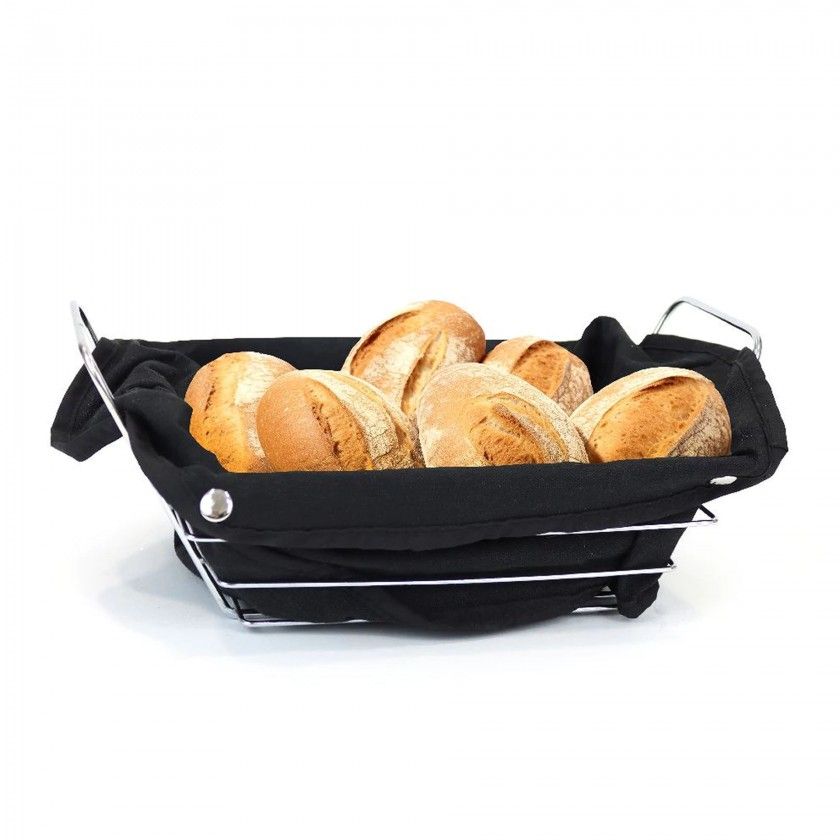 Cesto Pão Metal / Tecido Retangular 29X20X11.7cm Cesto Pão Metal / Tecido Retangular 29X20X11.7cm