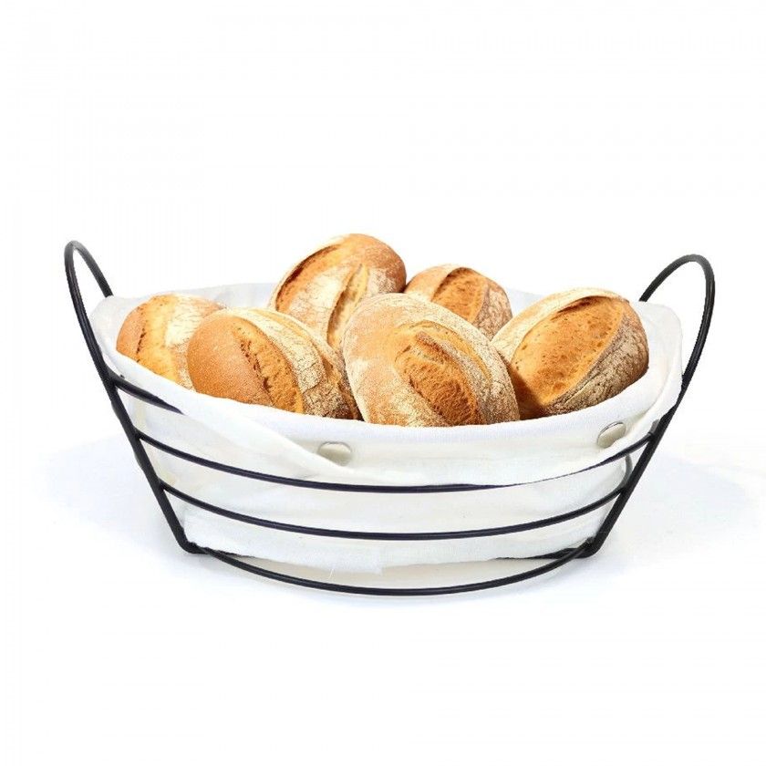 Cesto Po Metal / Tecido Redondo 23X7cm