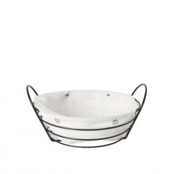 Cesto Po Metal / Tecido Redondo 23X7cm
