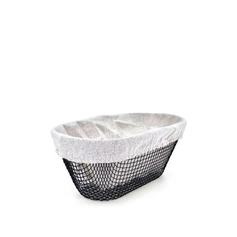 Cesto Pão Metal / Tecido Oval - Image product