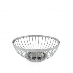 Cesto Po Cromado Redondo Prateado