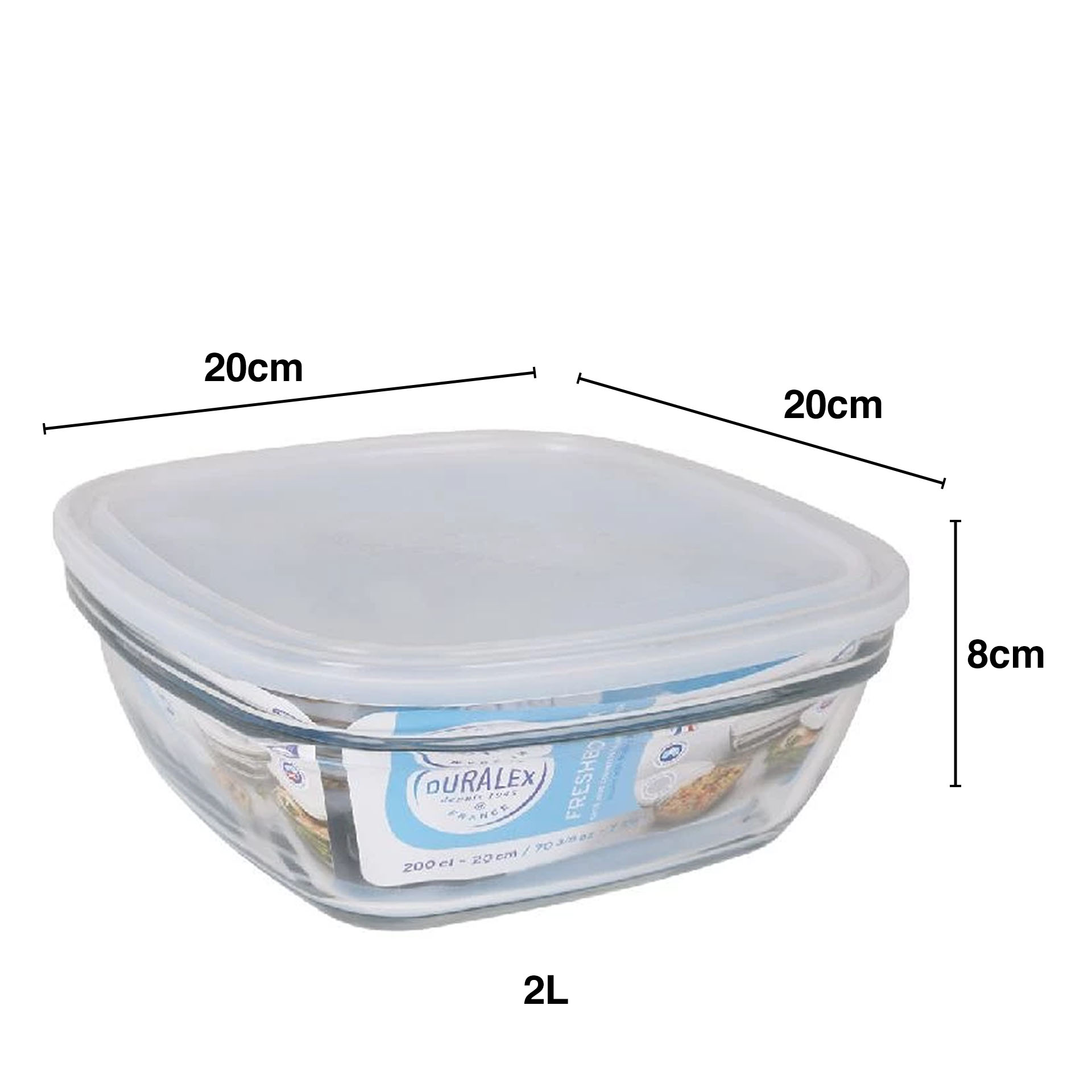 Caixa Hermética Vidro Freshbox Quadrada