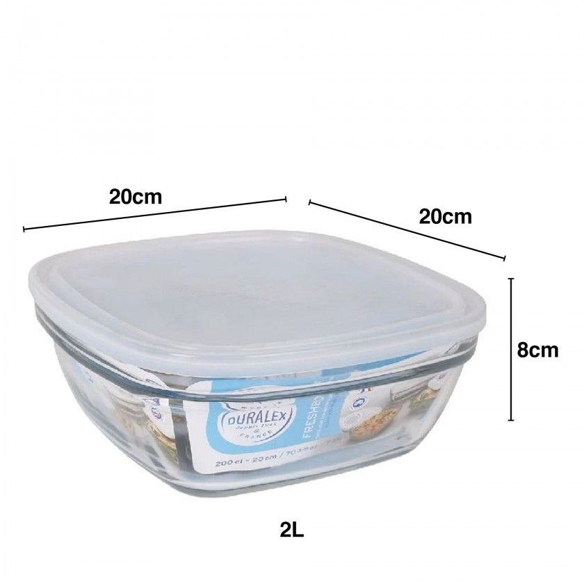 Caixa Hermética Vidro Freshbox Quadrada Caixa Hermética Vidro Freshbox Quadrada