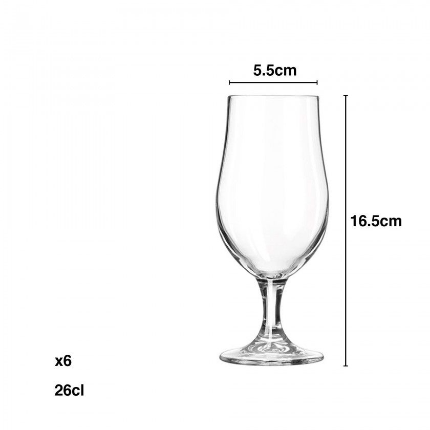 Copo Cerveja Munique 26cl 5.5X16.5cm Pack 6