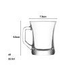 Caneca Vidro Zen com Asa 225ml 7.9X9.6cm Pack 6