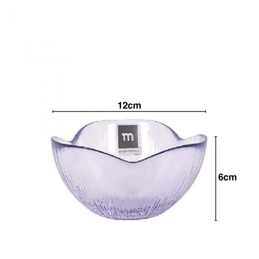 Ta�a Vidro Snacks Colorida Sortida 12X6cm