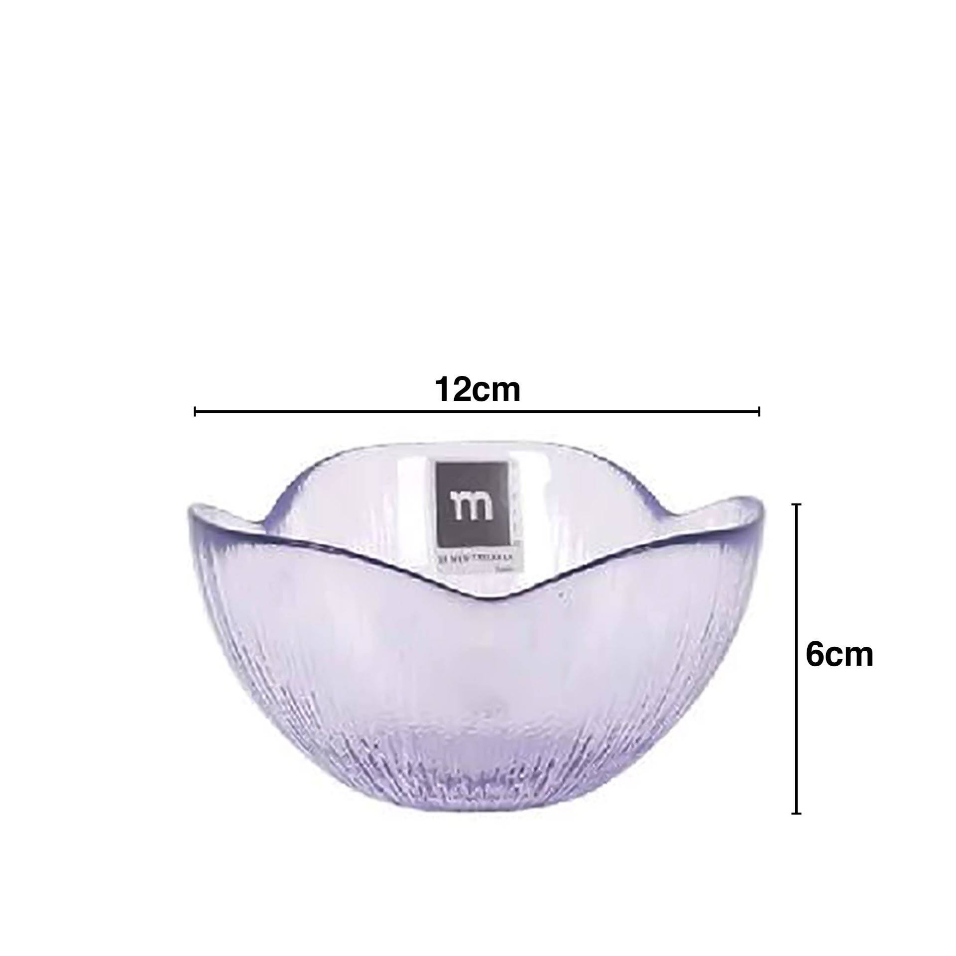 Taça Vidro Snacks Colorida Sortida 12X6cm