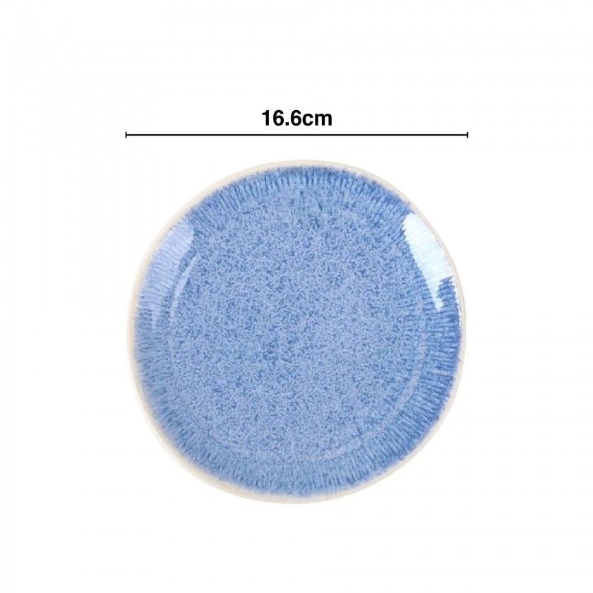 Prato Sobremesa Calobra Redondo Azul 16.6cm Prato Sobremesa Calobra Redondo Azul 16.6cm