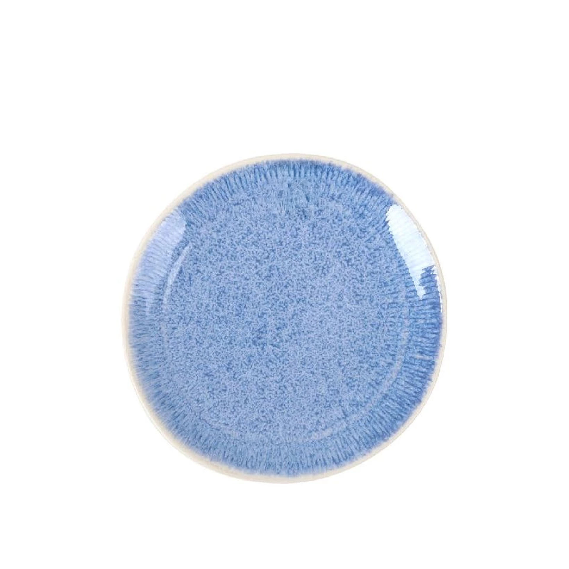 Prato Sobremesa Calobra Redondo Azul 16.6cm