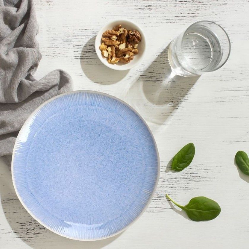 Prato Sobremesa Calobra Redondo Azul 16.6cm Prato Sobremesa Calobra Redondo Azul 16.6cm