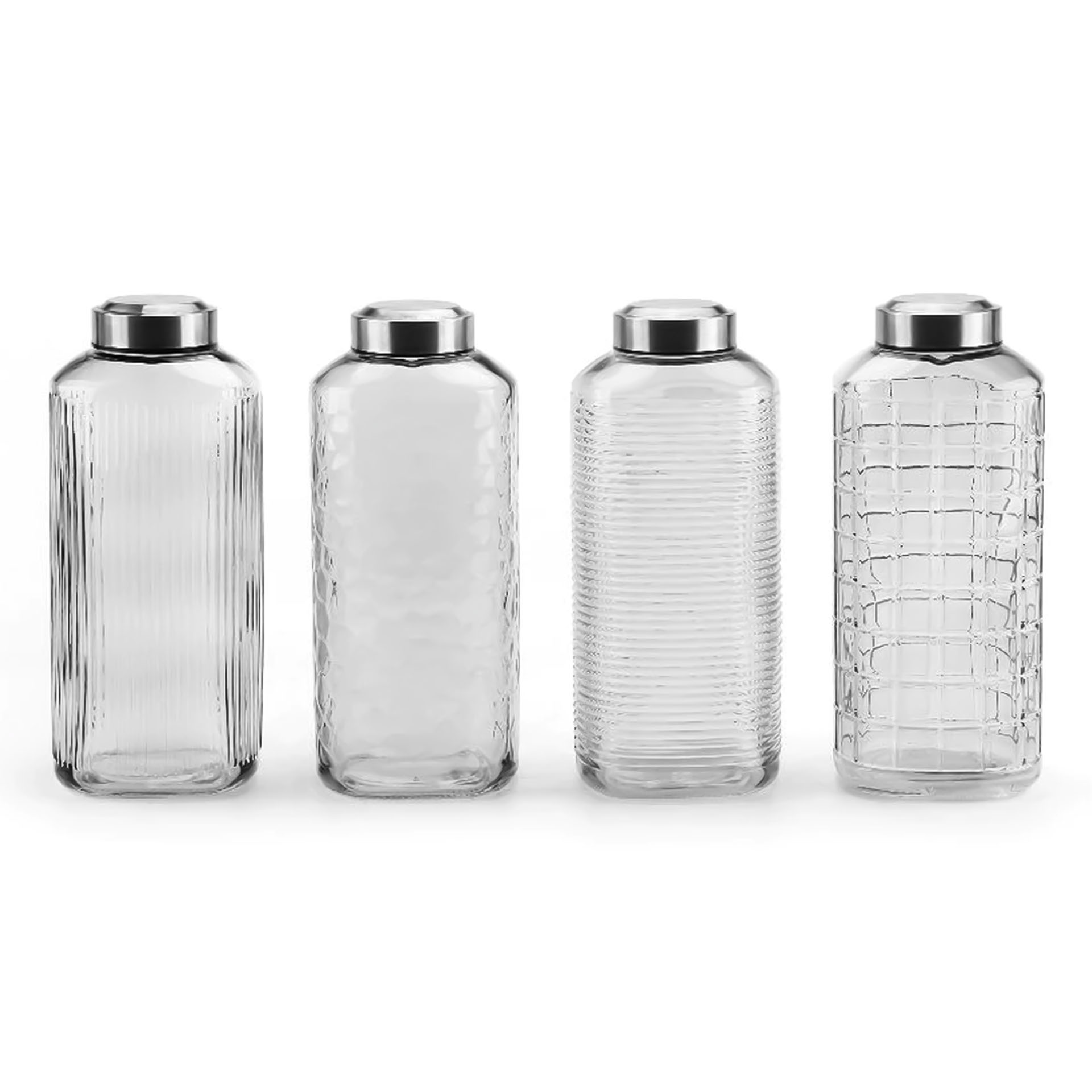 Garrafa Vidro Tampa Metal Sortido 1800ml 11.6X9.3X28cm