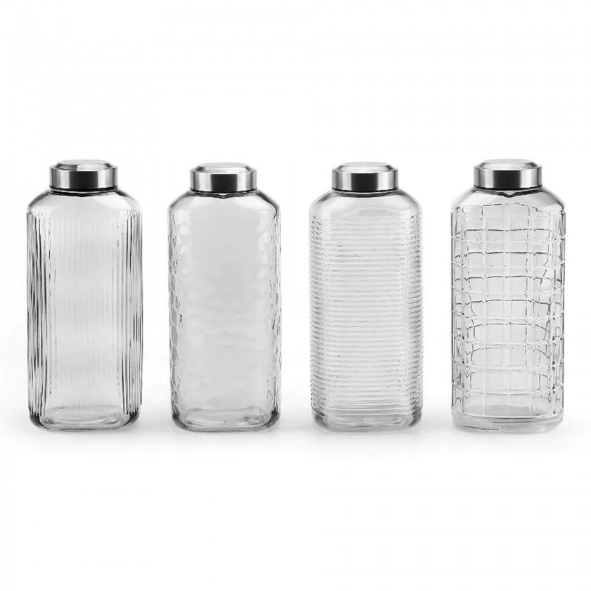 Garrafa Vidro Tampa Metal Sortido 1800ml 11.6X9.3X28cm Garrafa Vidro Tampa Metal Sortido 1800ml 11.6X9.3X28cm