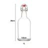 Garrafa Vidro Tampa Hermtica 1000ml 9.8X28cm