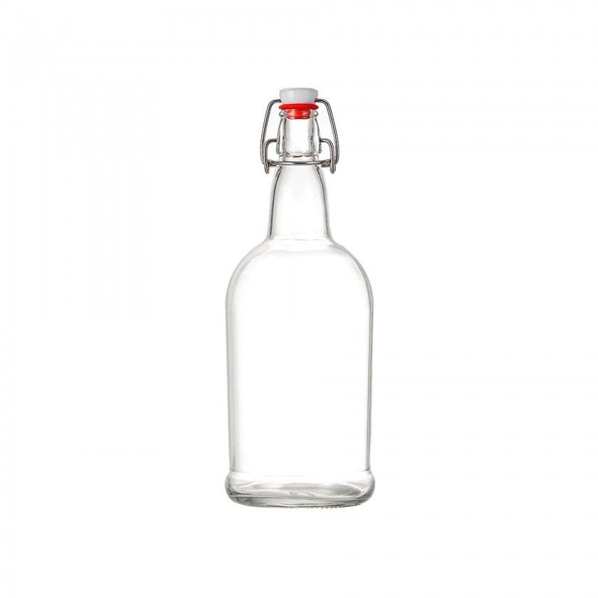 Garrafa Vidro Tampa Hermtica 1000ml 9.8X28cm