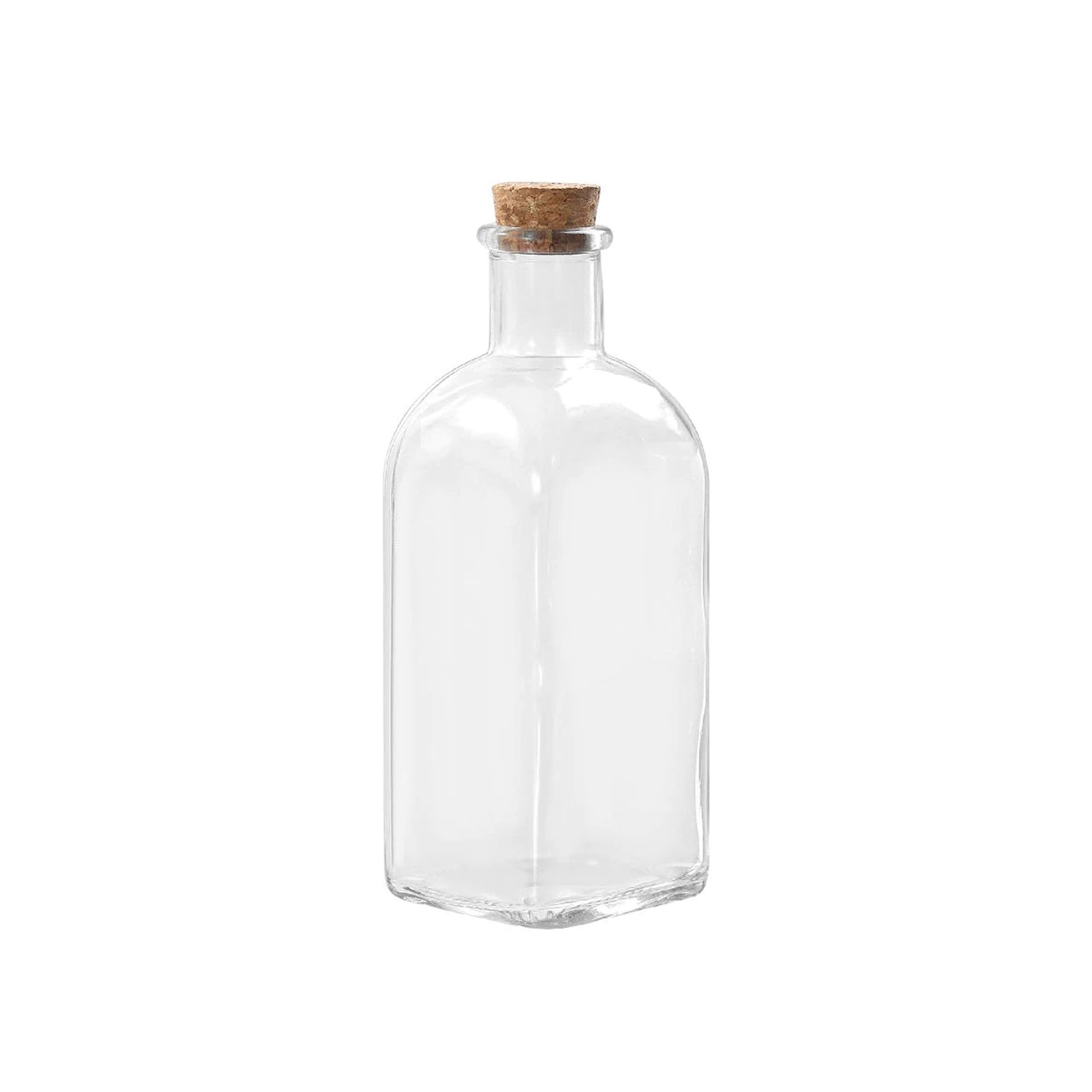 Garrafa Vidro Tampa Cortiça Quadrada