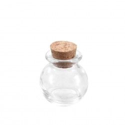 Frasco Vidro Tampa Cortia Redondo 50ml 5X6cm