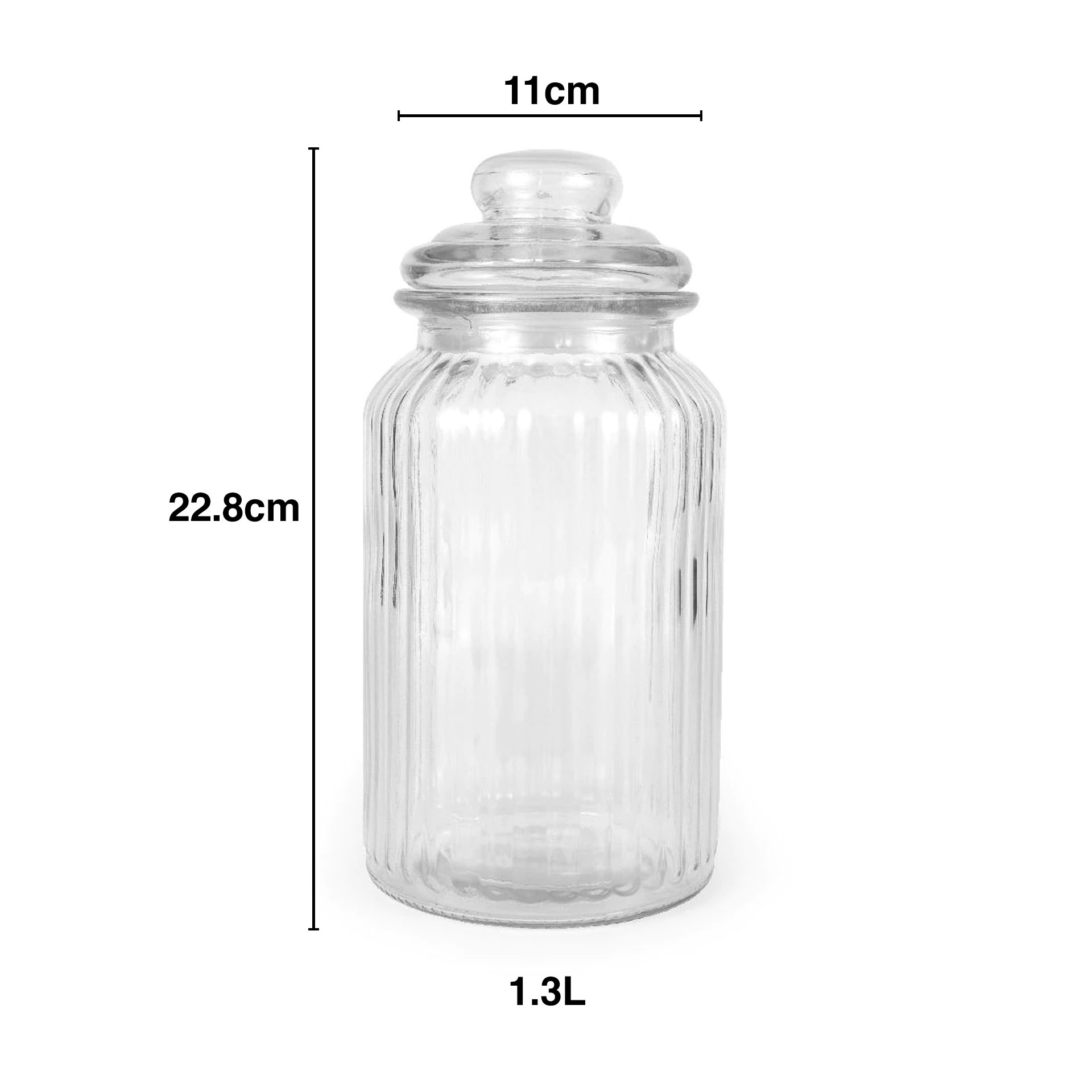 Frasco Vidro Linhas com Tampa Redondo