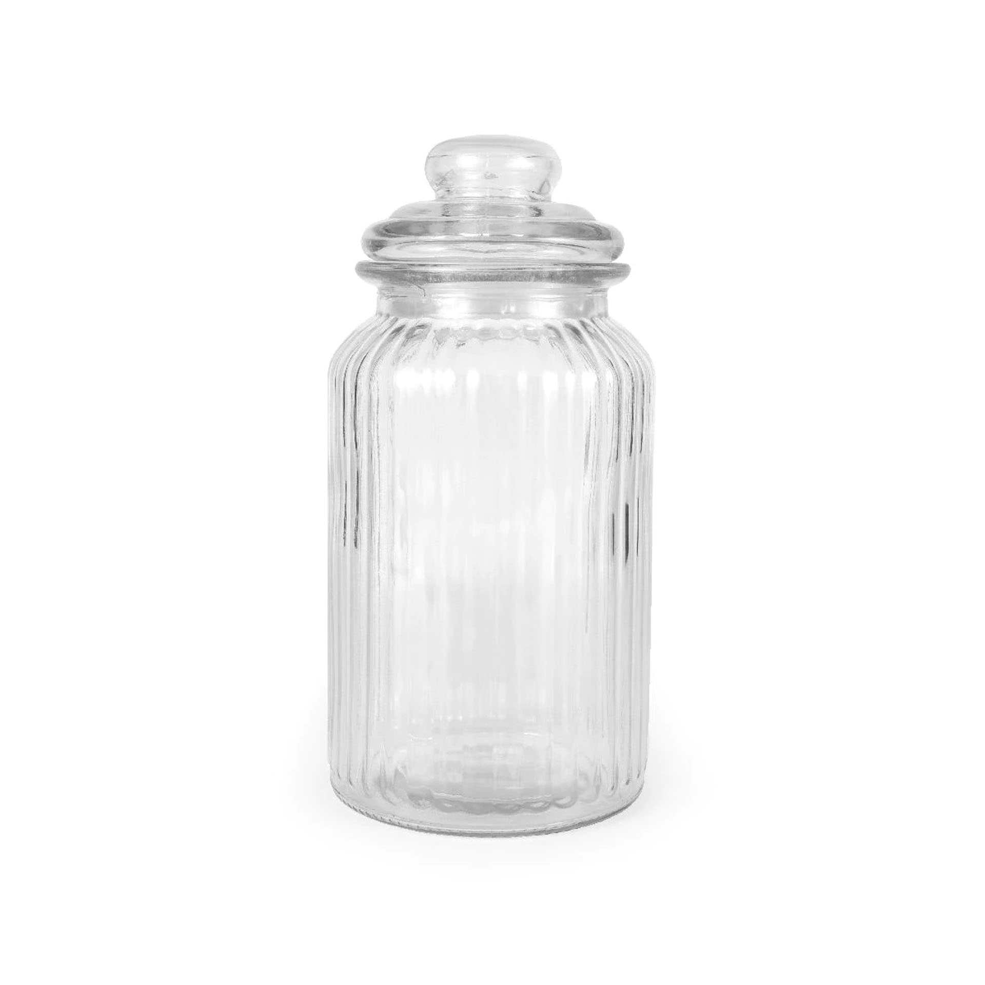 Frasco Vidro Linhas com Tampa Redondo