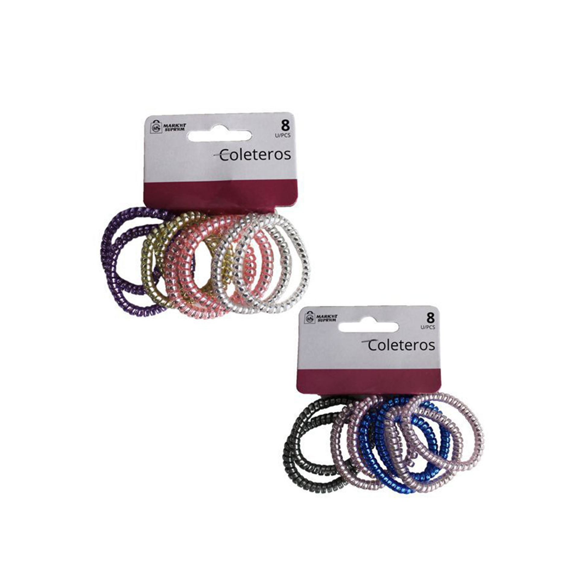 Fita Cabelo Espiral Pack 8