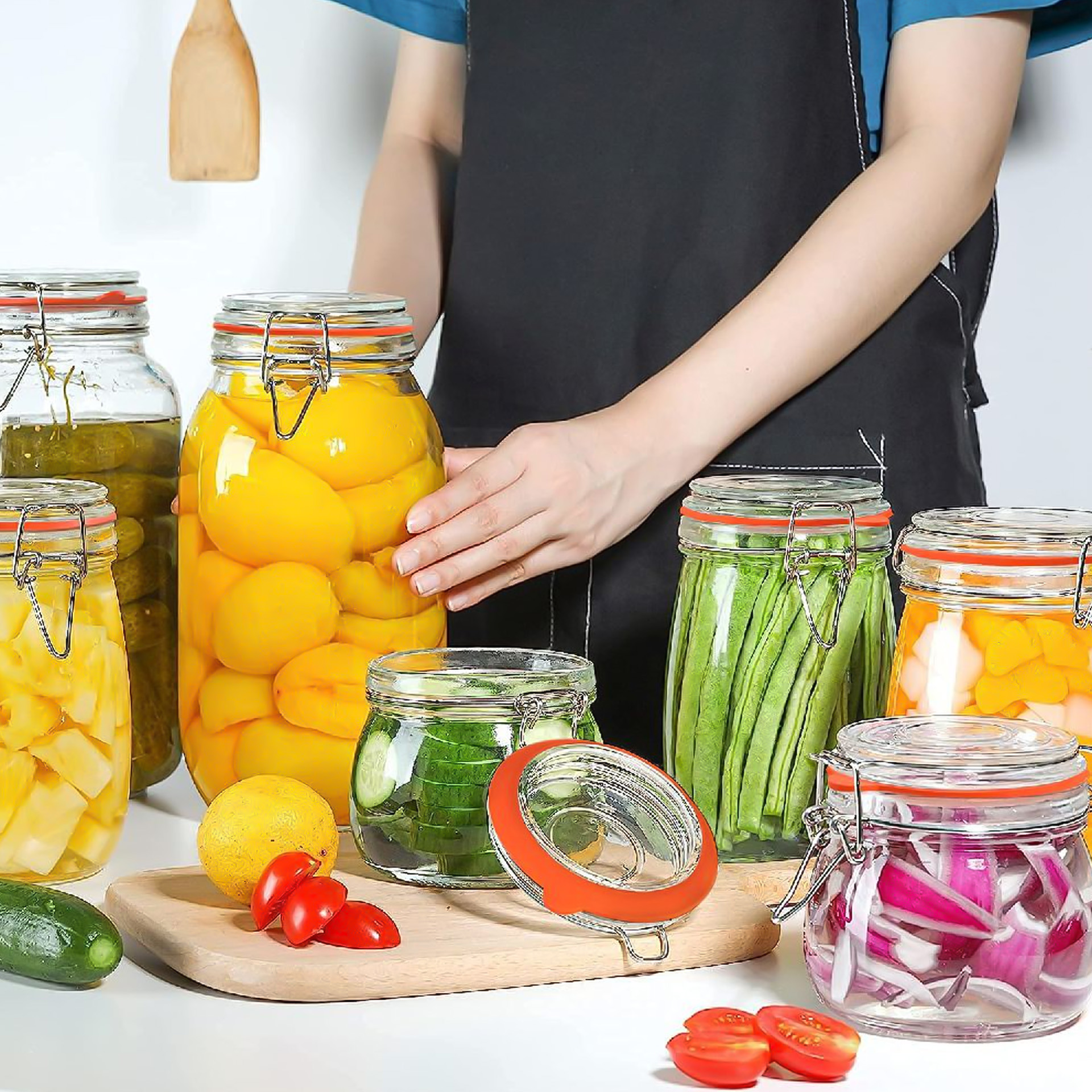 Frasco Hermético Vidro com Clip