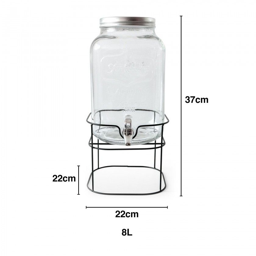 Dispensador Lquido Rustik com Torneira 8L 22X22X37cm