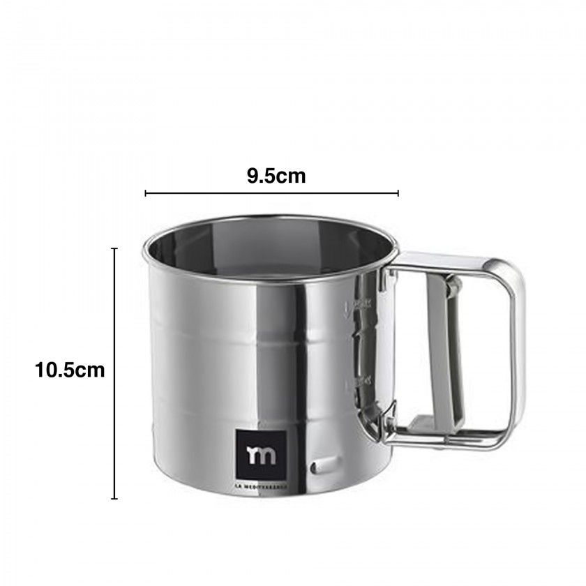 Crivador Farinha Inox 9.5X10.5cm Crivador Farinha Inox 9.5X10.5cm