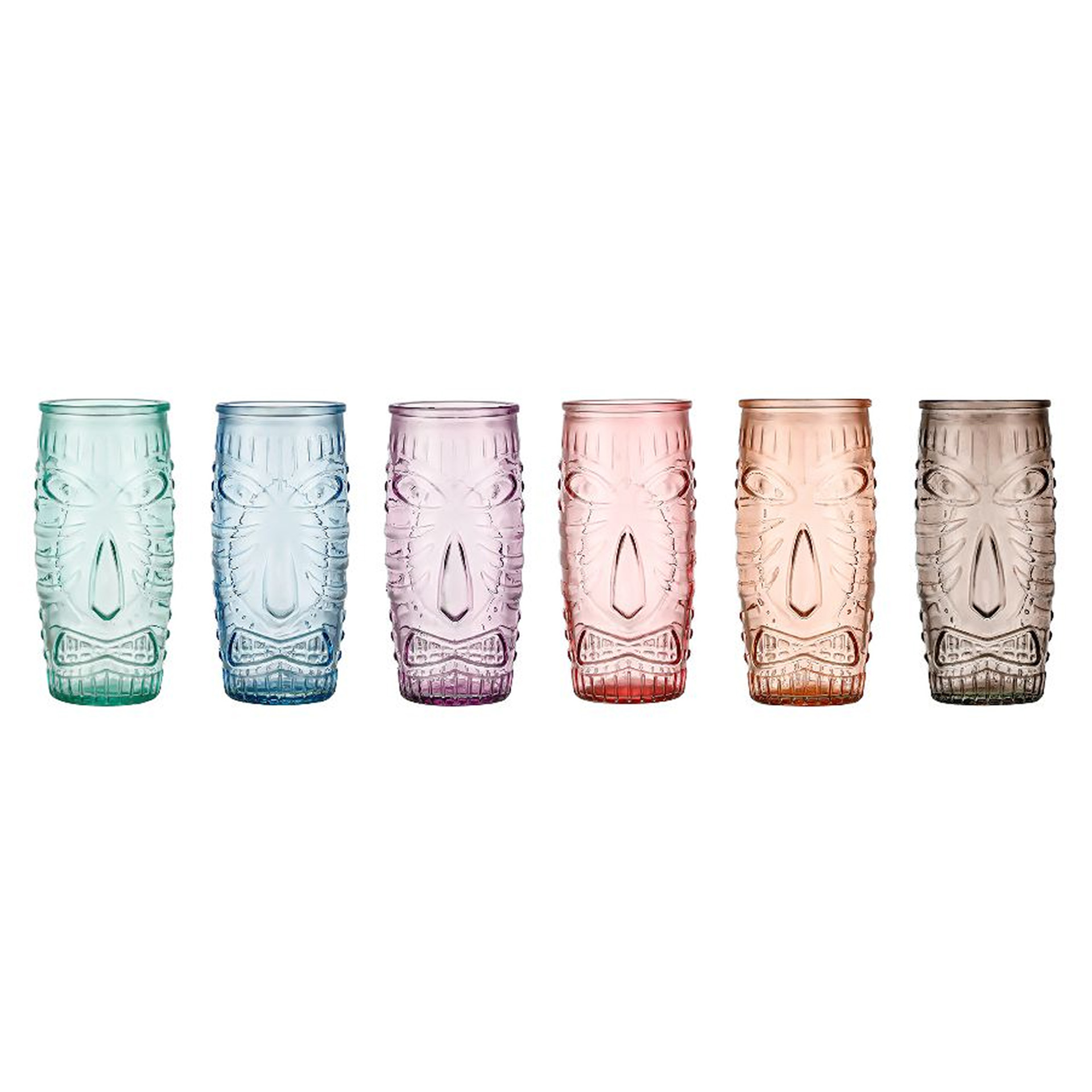 Copo Tiki Colores Redondo 600ml 8X16.9cm Pack 6