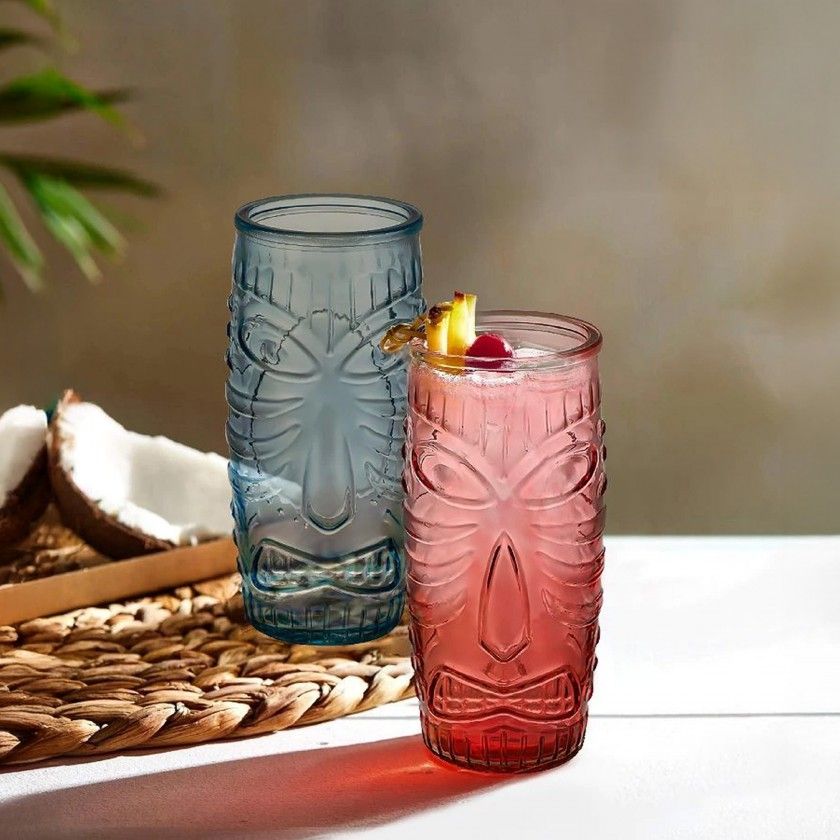 Copo Tiki Colores Redondo 600ml 8X16.9cm Pack 6 Copo Tiki Colores Redondo 600ml 8X16.9cm Pack 6