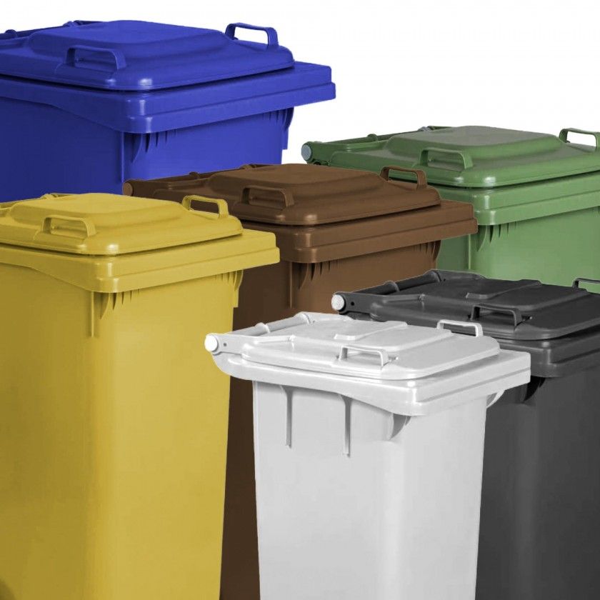 Contentor Lixo Com Rodas Azul 120l 55X50X94cm Contentor Lixo Com Rodas Azul 120l 55X50X94cm