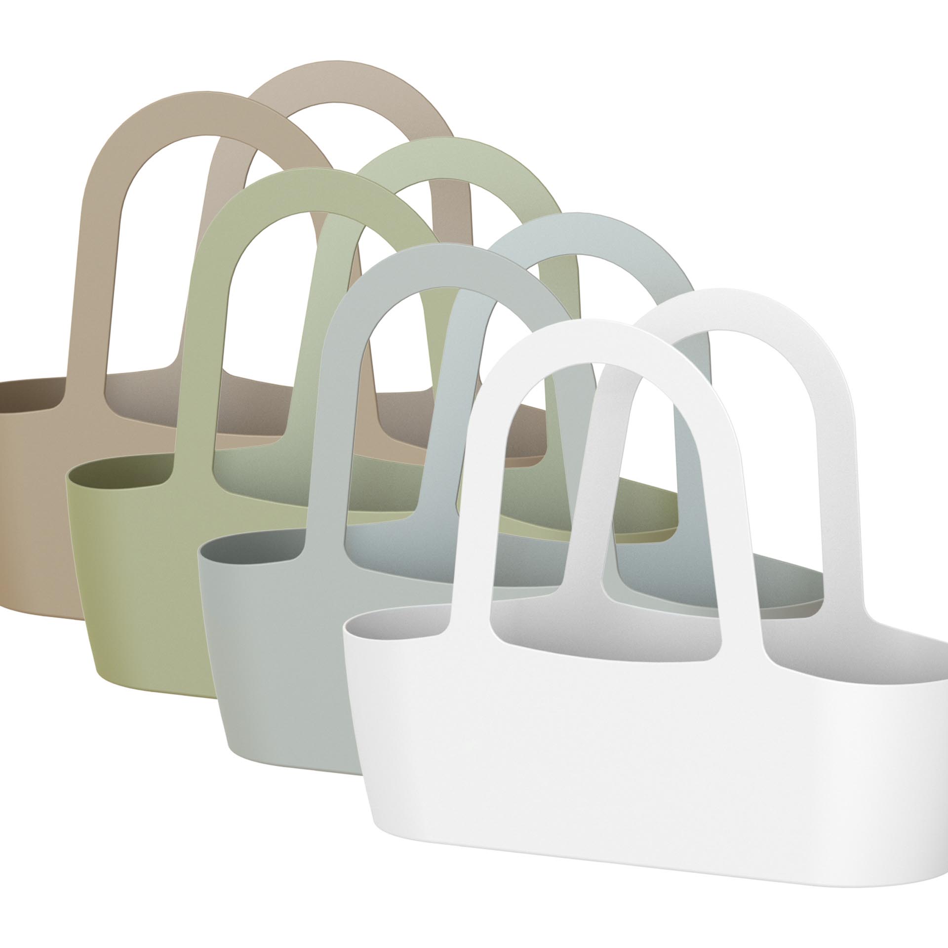 Floreira Bolsa Paris 43X16X34cm 7L Branco