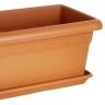 Prato Para Floreira Terra Terracota 94X38cm Prato Para Floreira Terra Terracota 94X38cm