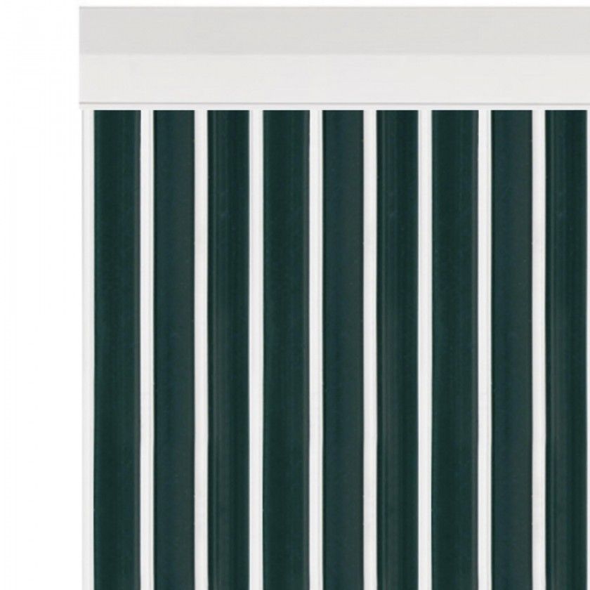 Cortina Tira-Lis 110X200cm Ref.803 Verde Fio Branco Cortina Tira-Lis 110X200cm Ref.803 Verde Fio Branco