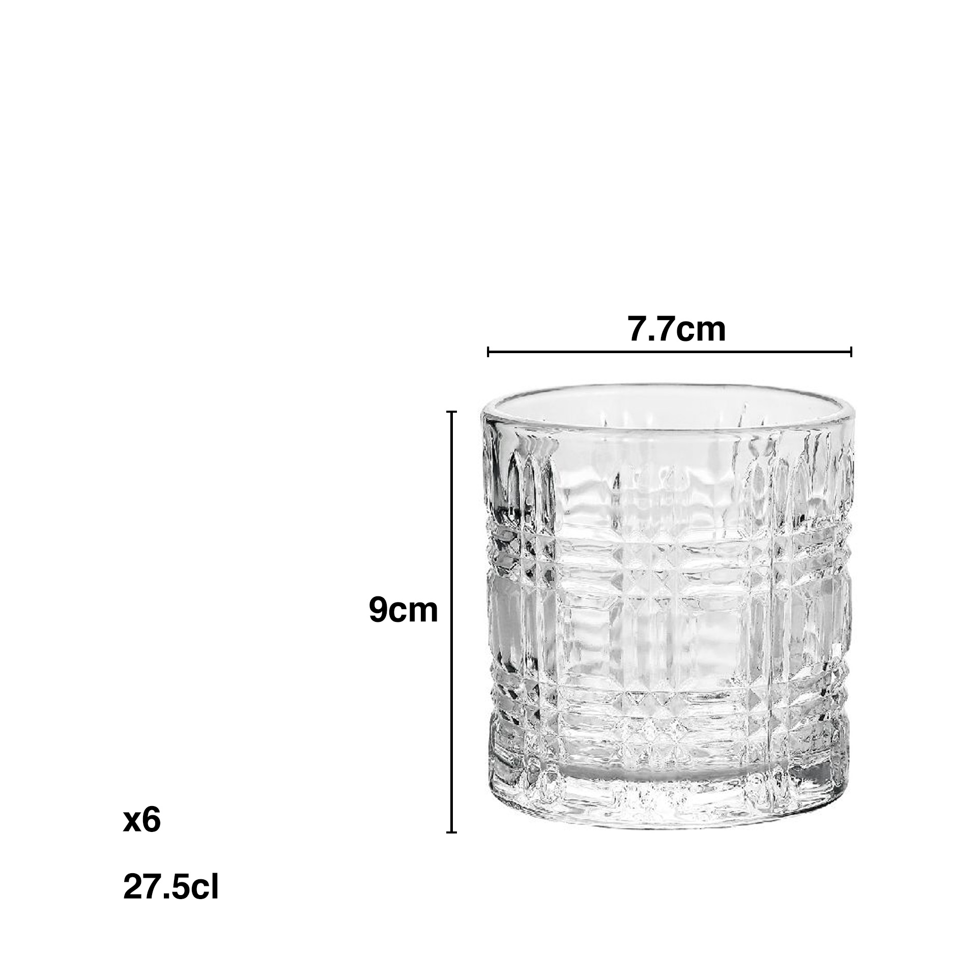 Copo Largie Redondo 275ml 7.7X9cm Pack 6
