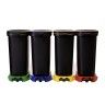 Balde Lixo Eco Preto com Base / Aro Verde 30l 49X24.5X34cm