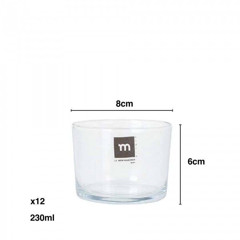 Taça Sobremesa Vidro Taska 230ml 8X6cm Pack 12 Taça Sobremesa Vidro Taska 230ml 8X6cm Pack 12