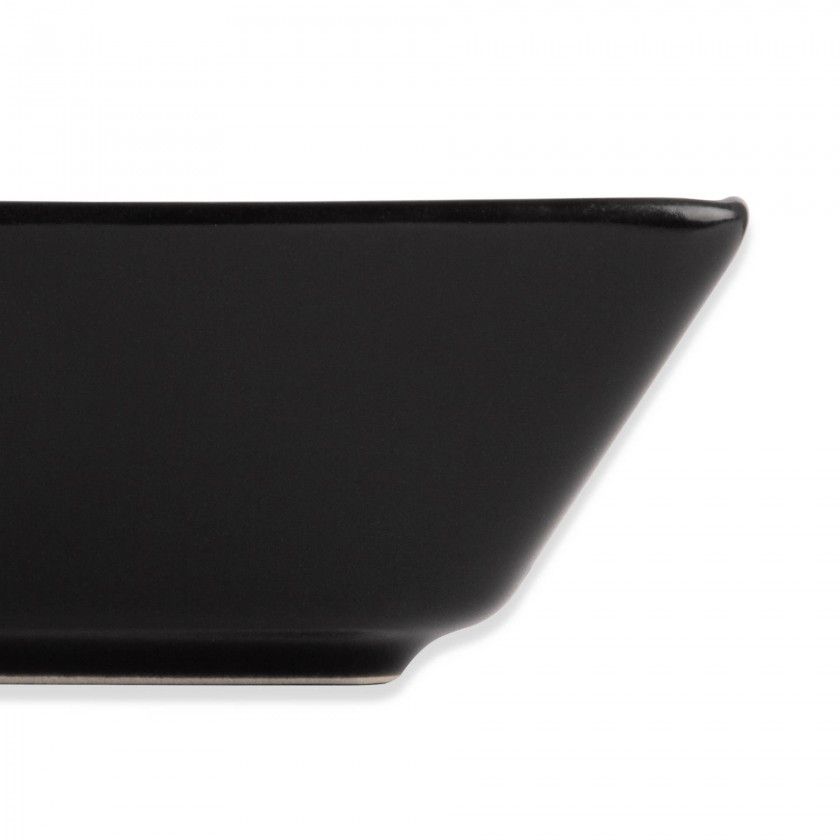 Prato Porcelana Ming II Preto 26X26X2.5cm Prato Porcelana Ming II Preto 26X26X2.5cm