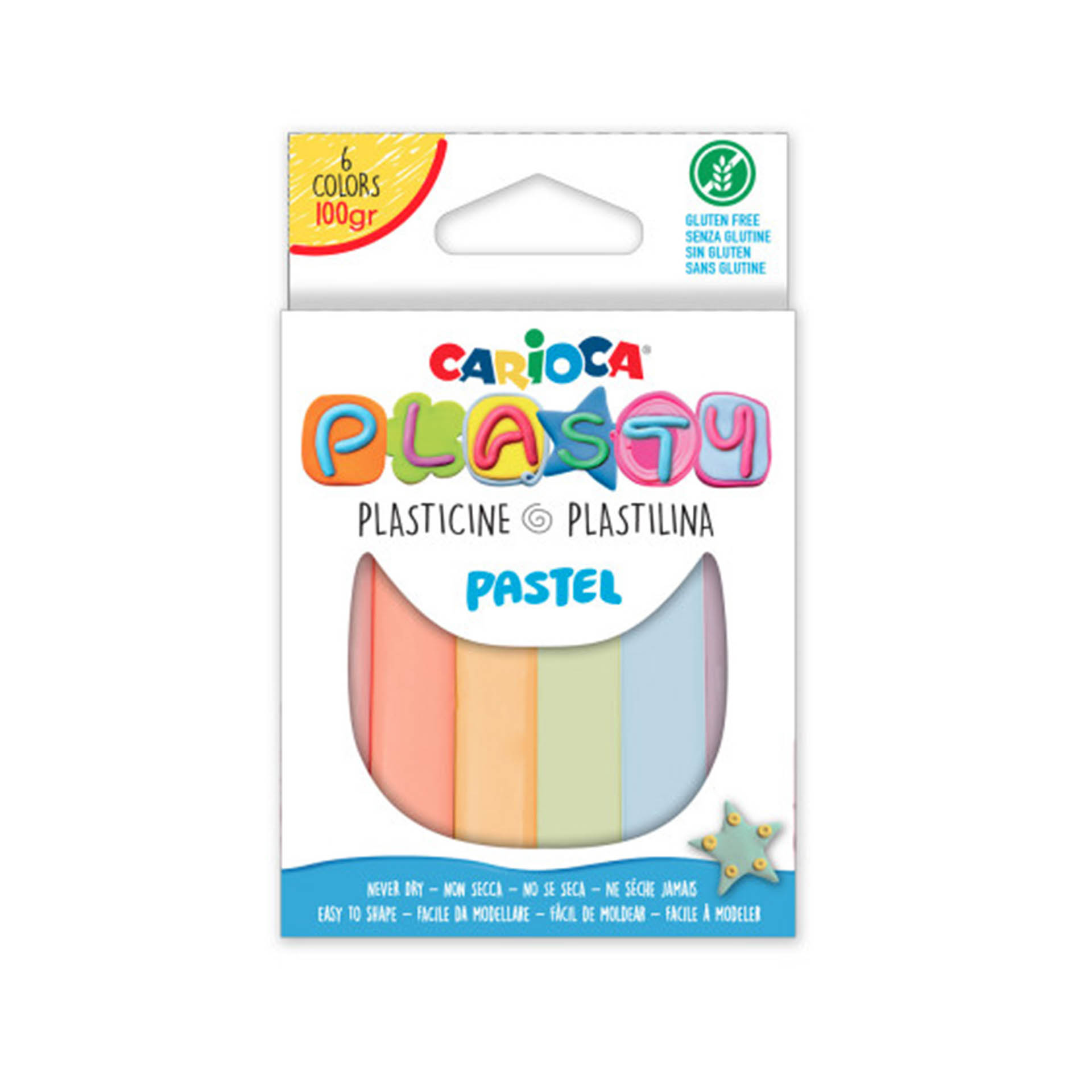 CARIOCA BARRA PLASTICINA 6 CORES