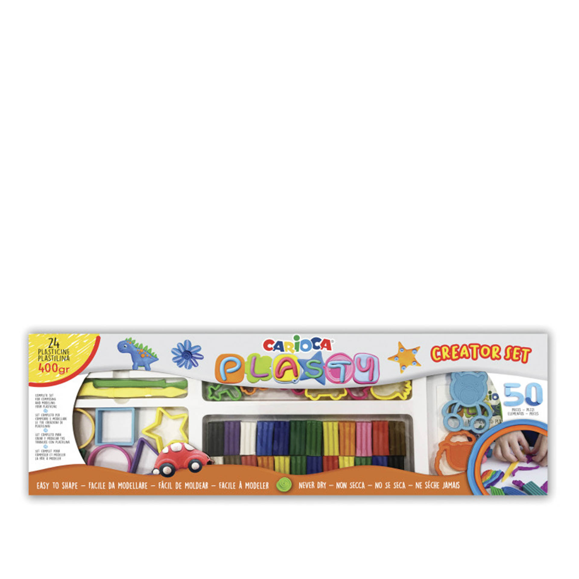 CARIOCA BARRAS PLASTICINA + ACESSORIOS 50 PEÇAS