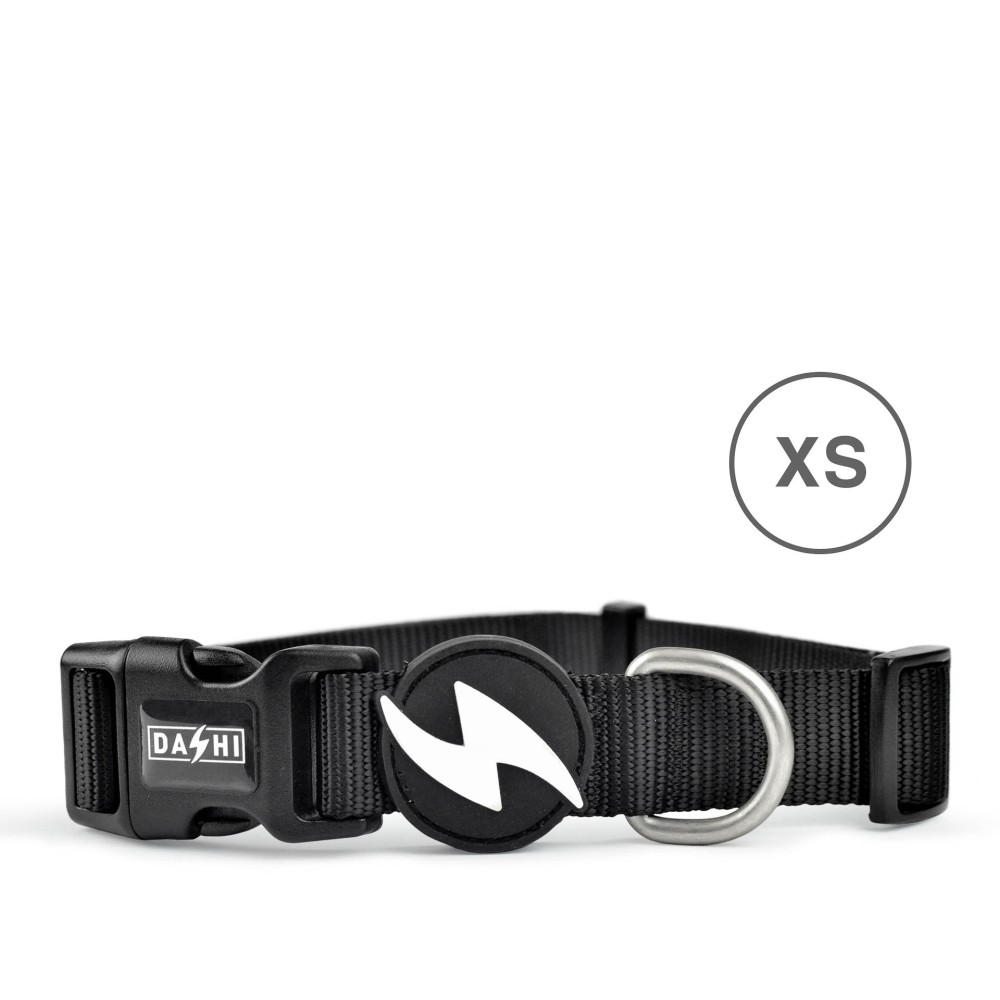 Coleira Dashi Solid Colors Preta XS