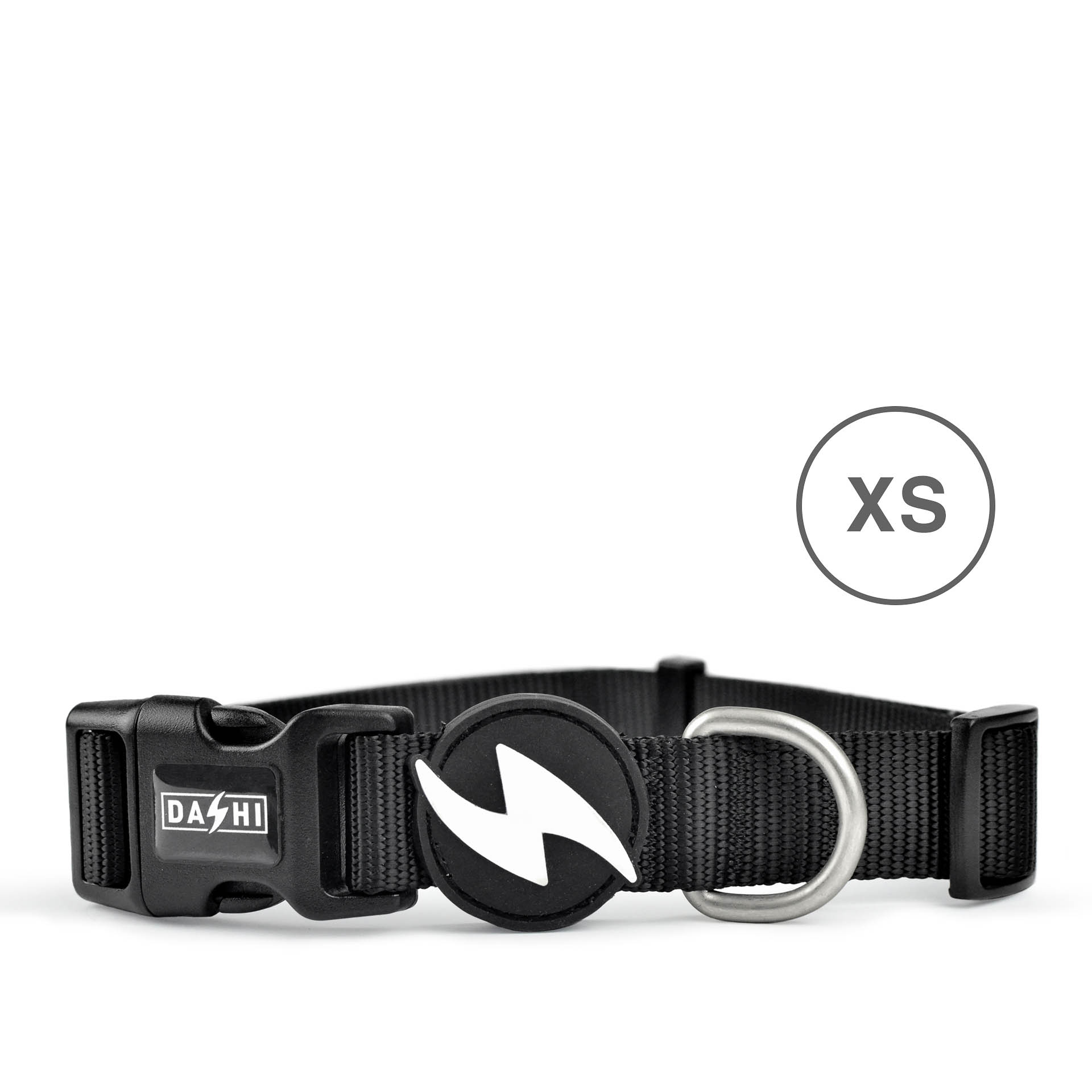 Coleira Dashi Solid Colors Preta XS