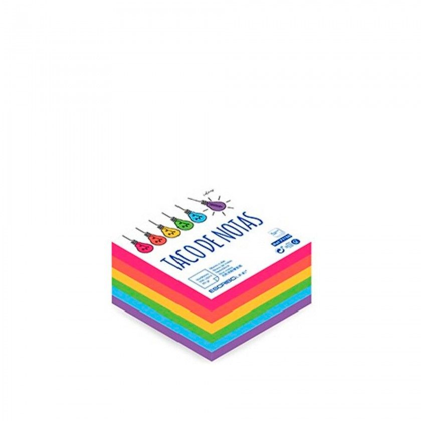 Bloco Notas Flojim 6 Cores Fortes 500 Folhas 9X9cm Bloco Notas Flojim 6 Cores Fortes 500 Folhas 9X9cm