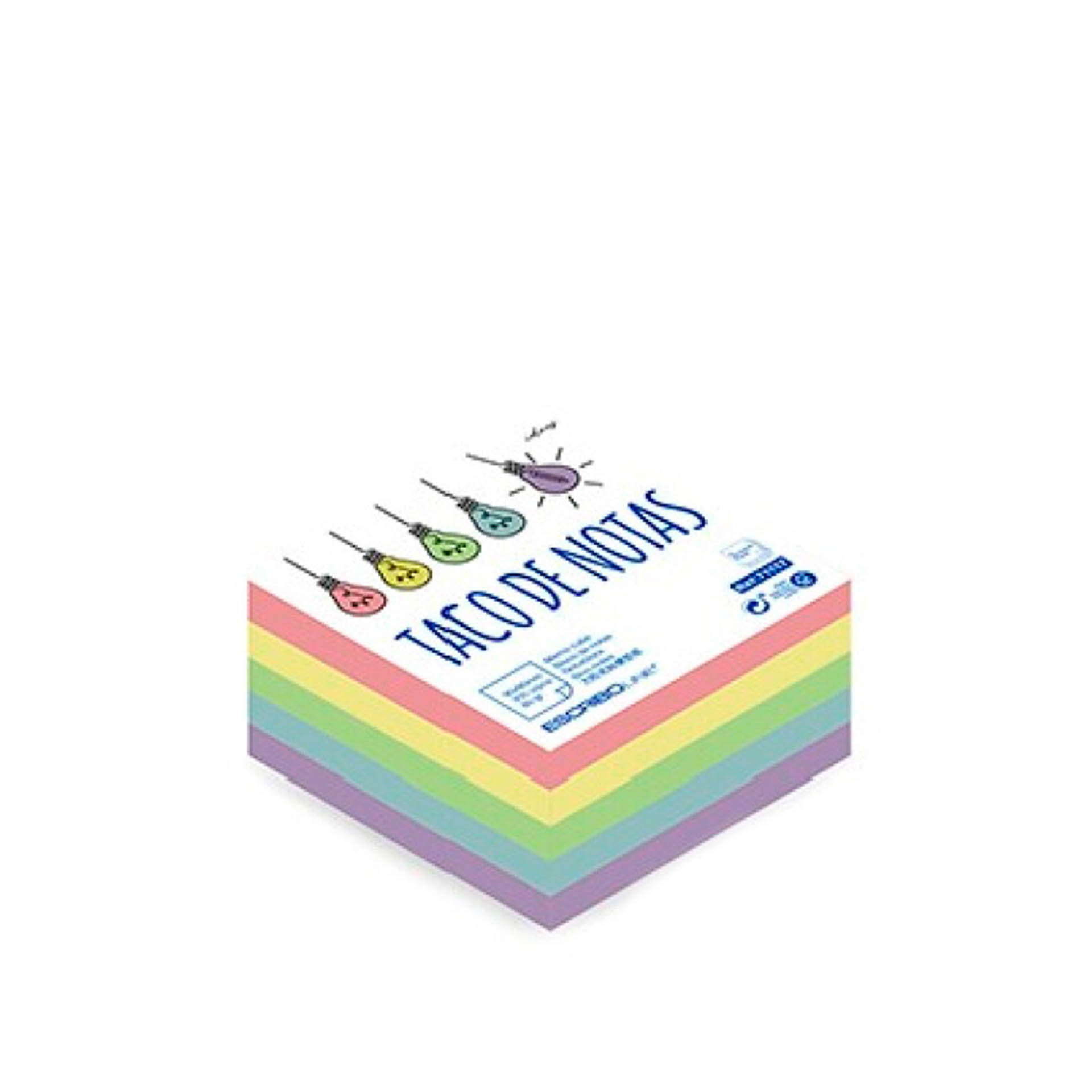 Bloco Notas Flojim 5 Cores Fortes 9X9cm