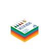 Bloco Notas Flojim 5 Cores Fortes 200 Folhas 9X9cm