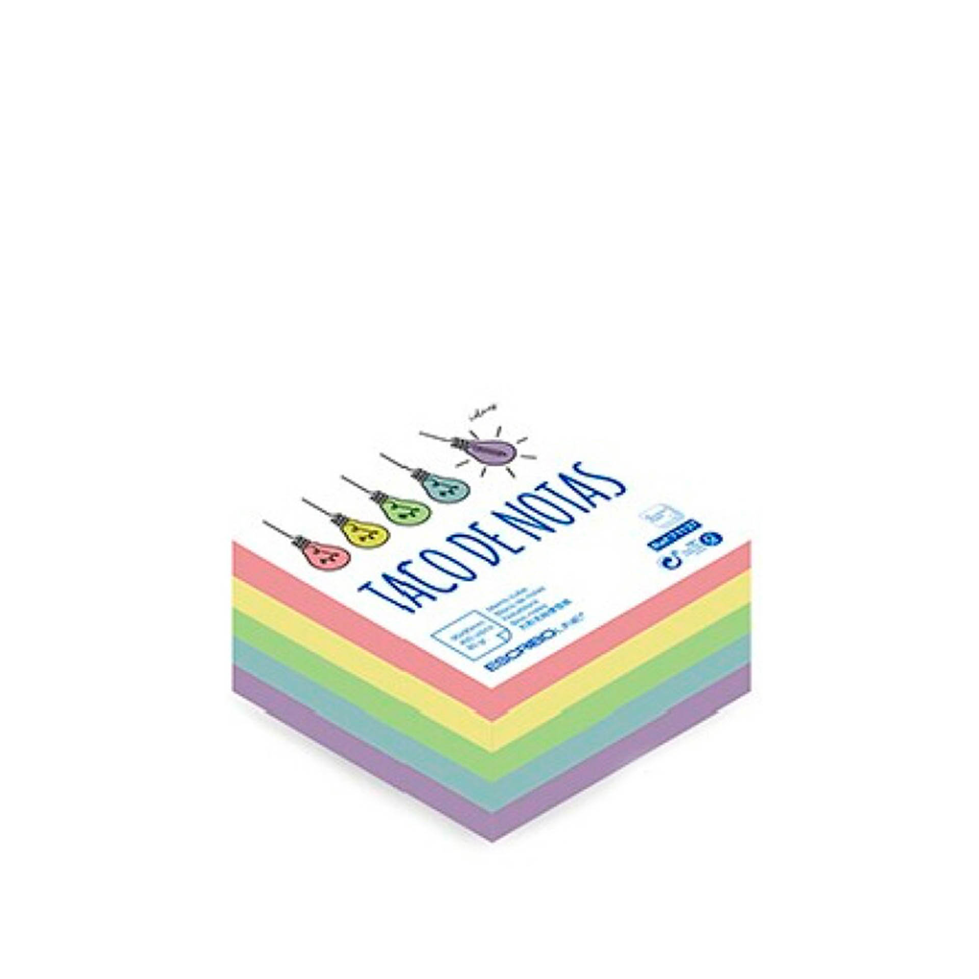 Bloco Notas Flojim 5 Cores Fortes 9X9cm